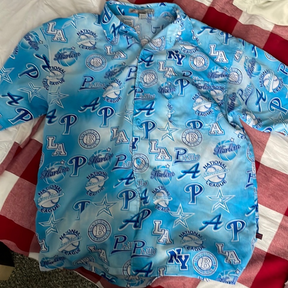 MLB Button-up shirt.